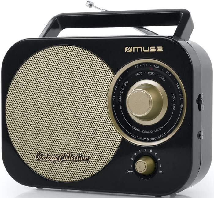 MUSE M-055RB, retro rádioprijímač