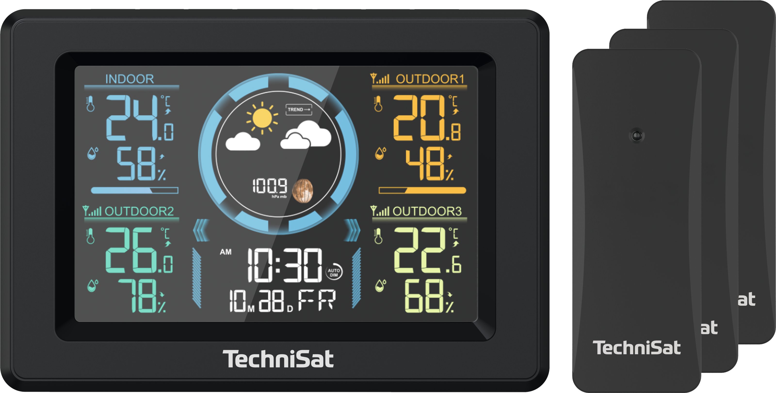 Technisat IMETEO 700, meteostanica + 3 čidlá